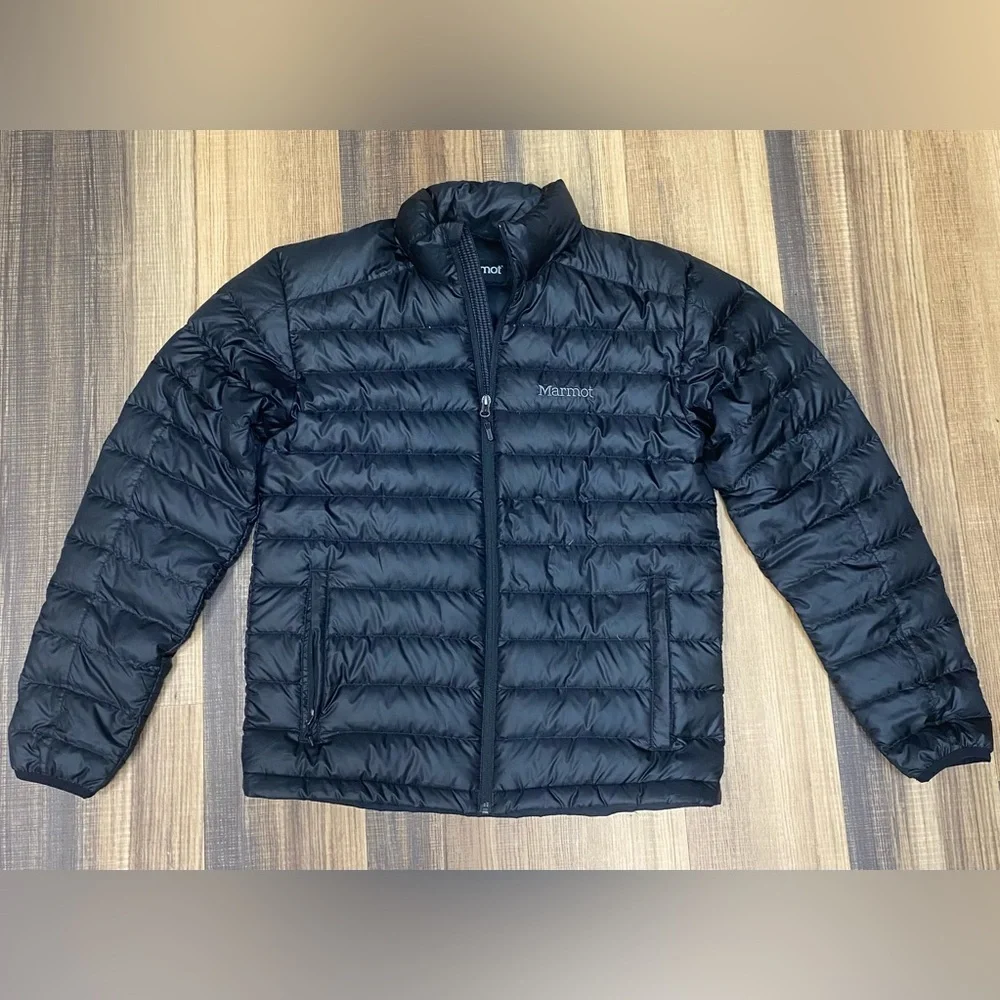 Marmot Men's Azos Down Jacket 700 Fill, Storm Cloud, Medium Black - Picture 2 of 11